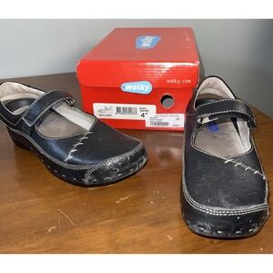WOLKY Mary Jane Strap Brown Comfort Walking Shoes Clogs EU 40 US 9-9.5